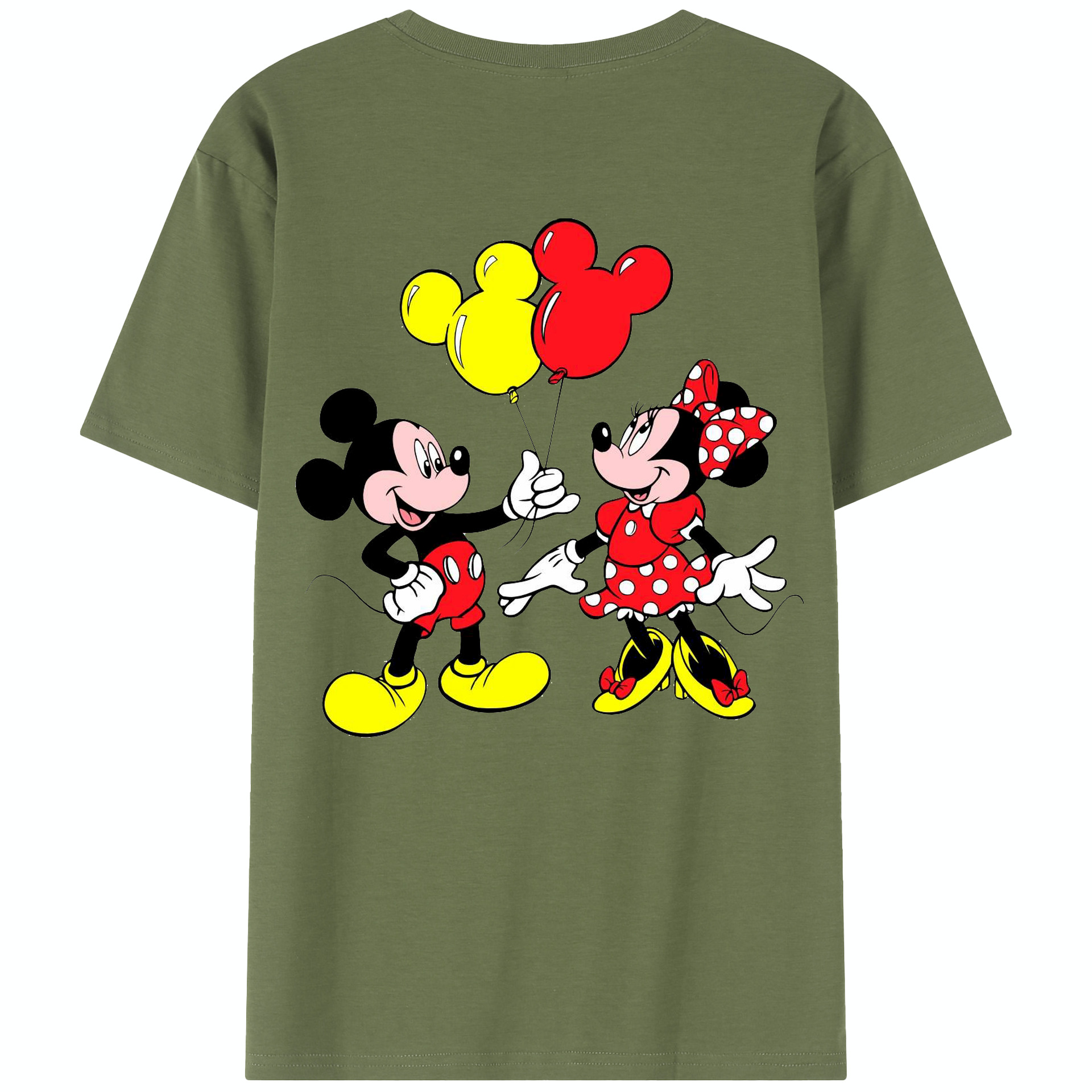 （画像用） ミッキーマウス Mickey Mouse 綿100％半袖Tシャツ（背面プリント）